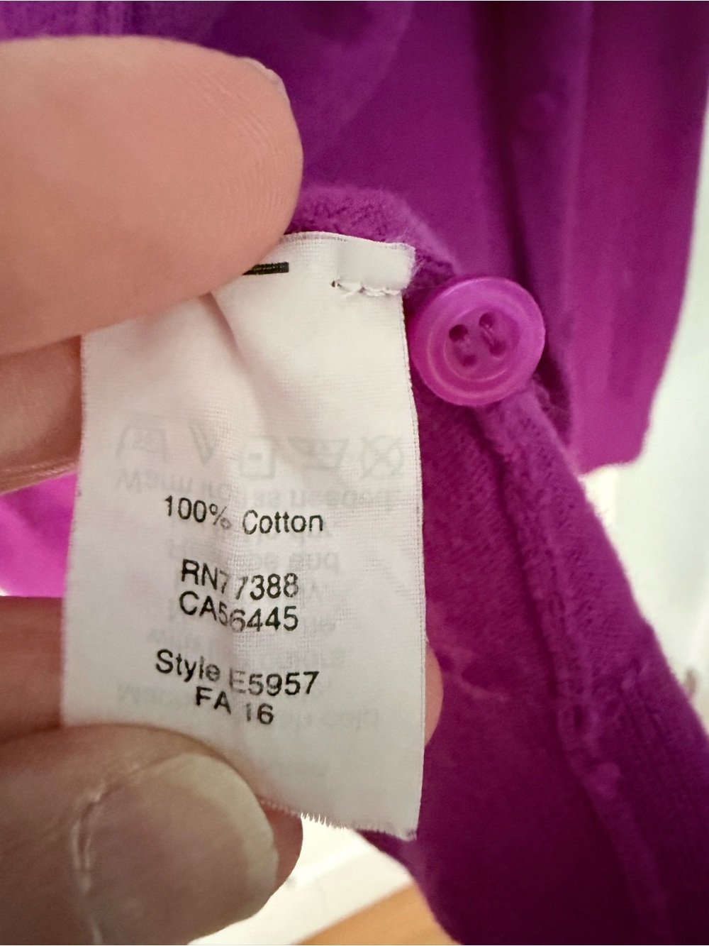 J. Crew Magenta cranberry CARYN Crewneck Button-Front Cardigan - Picture 5 of 6
